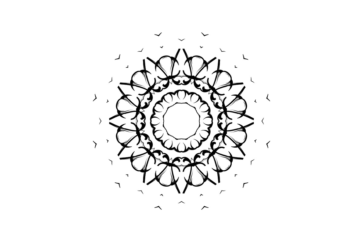 Ornamental Black White Mandala Pack, a Decorative Illustration by NJ Himel (Photo 26 of 103)