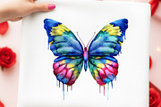 Watercolor Butterfly Clipart, an Animal Illustration by Digital Artistic99 (Thumbnail 5 of 11)