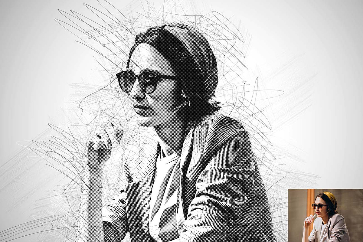 Concept Pencil Sketch Ps Action, an Action Add-On by Studio Retouch (Photo 11 of 12)