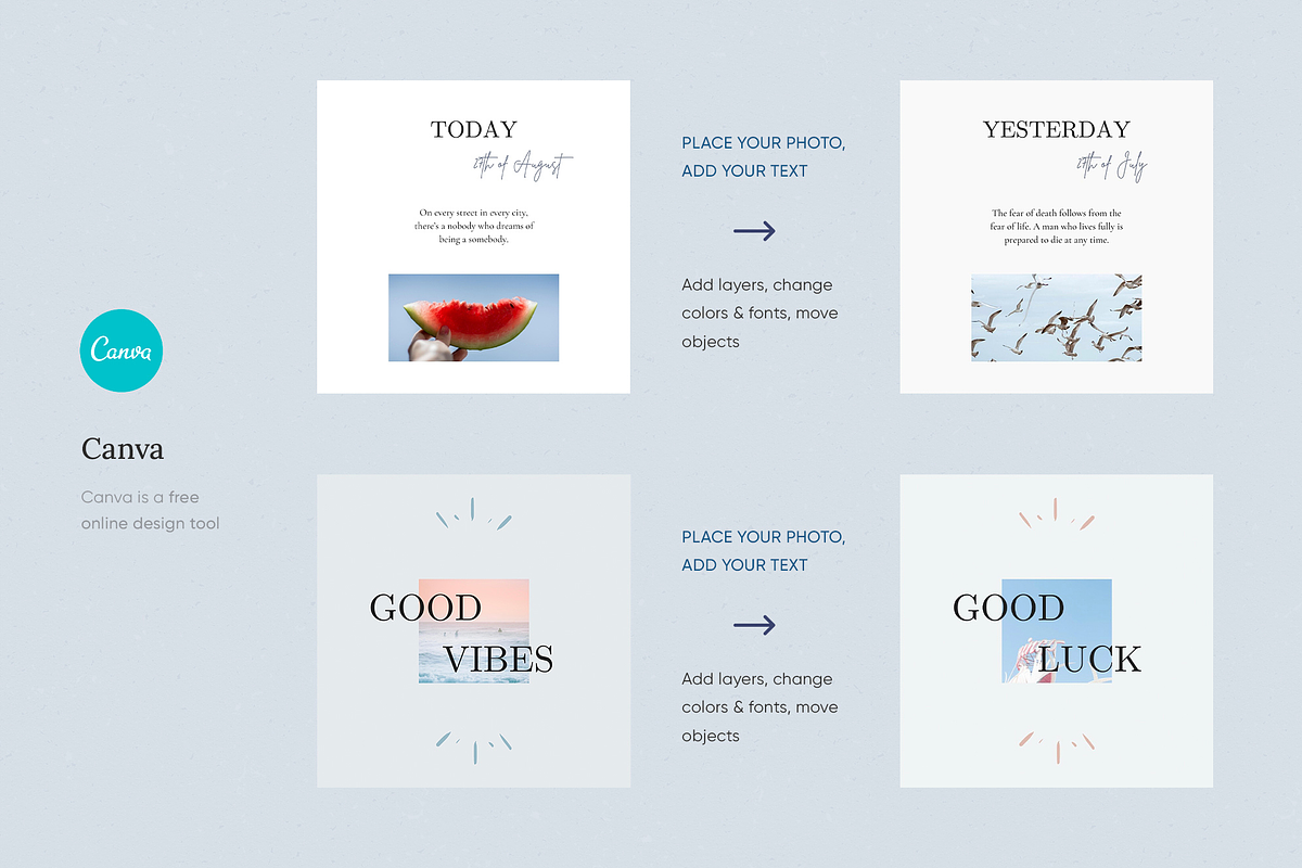Lifestyle Blog Instagram Templates, a Social Media Template by Eden Origin Studio (Photo 6 of 7)