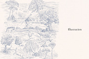 Toile de Jouy Graphic Vector Pattern, a Pattern Graphic by Ekaproeka (Thumbnail 9 of 9)