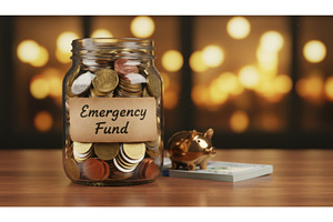 jar filled with coin marked, a Business Photo by Igor Tichonow