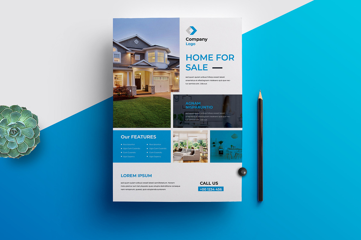 Premium Real Estate Flyer Template, a Flyer Template by evgenystudio (Photo 3 of 3)