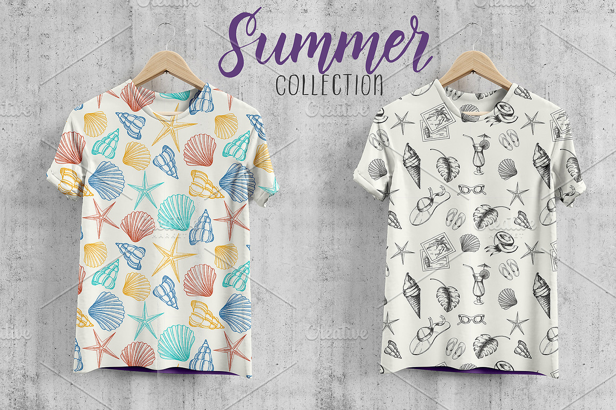 Vector Hand drawn Summer Set., an Illustration by Tabiti (Photo 7 of 9)