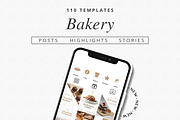 Bakery Instagram Templates, a Social Media Template by Talipic Designs (Thumbnail 1 of 8)