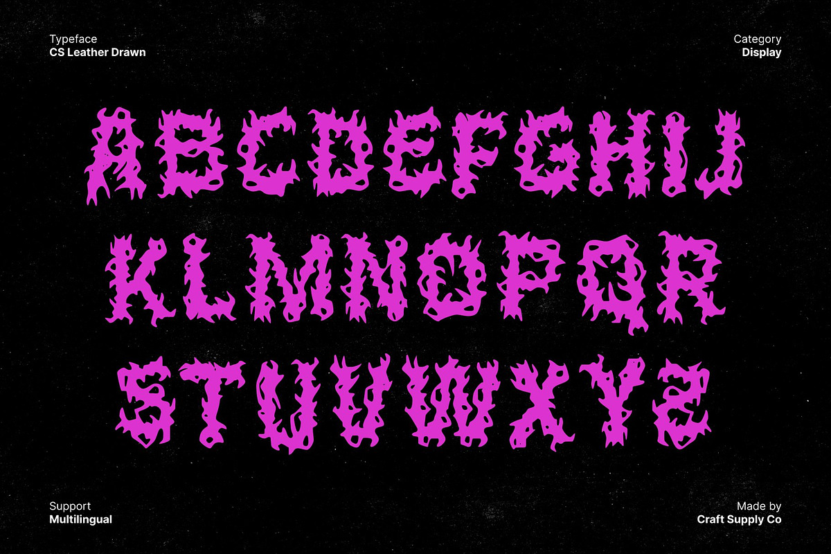 CS Leather Drawn, a Blackletter Font by Craft Supply Co. (Photo 8 of 8)