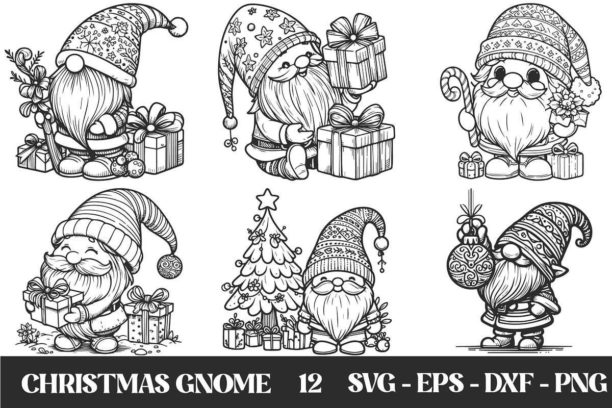 Christmas Gnome Bundle, an Object Illustration by Libby Wishes (Photo 1 of 5)