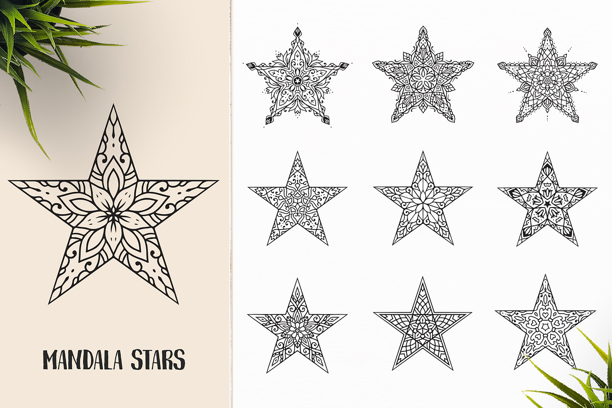 530 Vector Mandala Ornaments, an Animal Illustration by pixaroma (Photo 39 of 55)