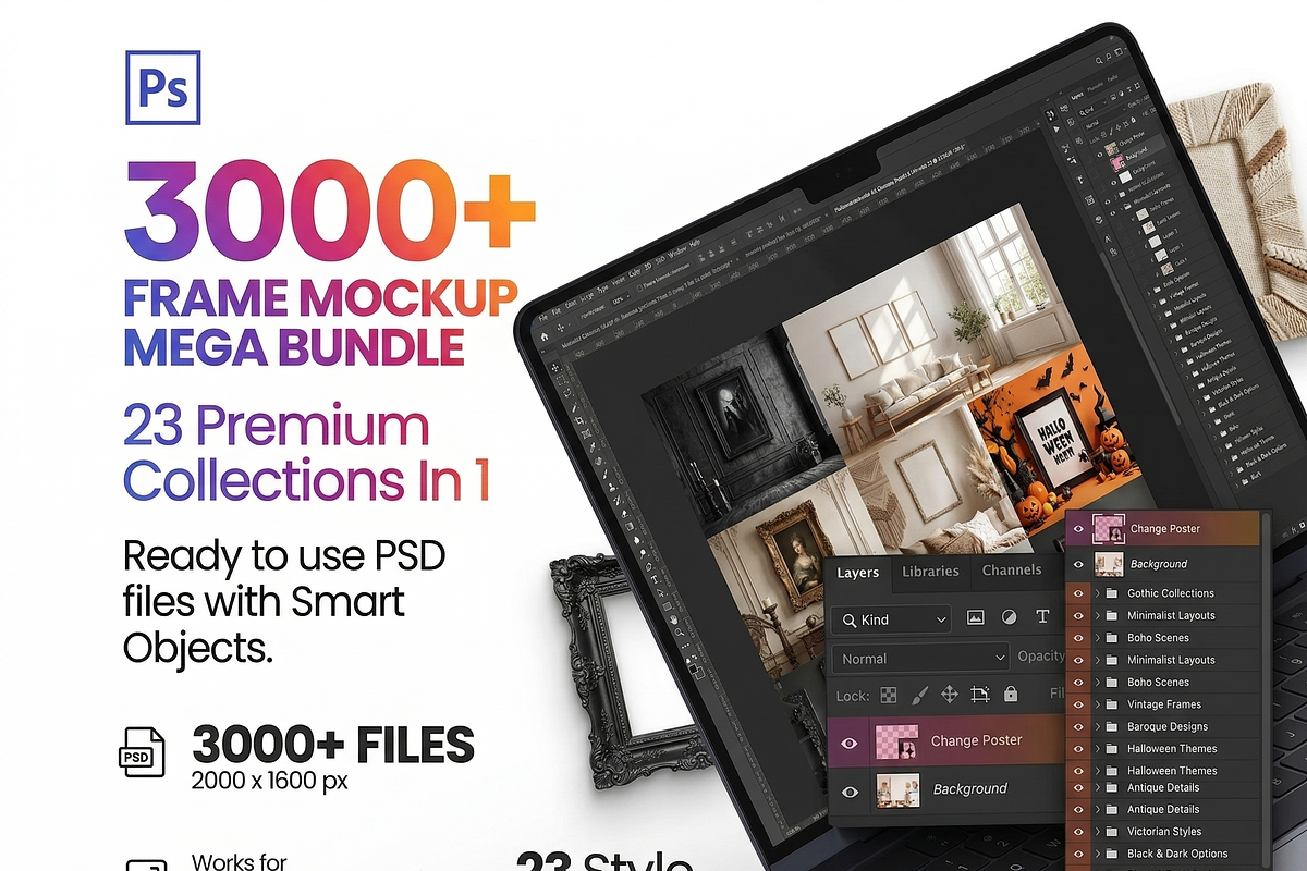 3000+ Lifetime Frame Mockup Bundle, a Mockup by StormDigitalArt (Photo 6 of 9)