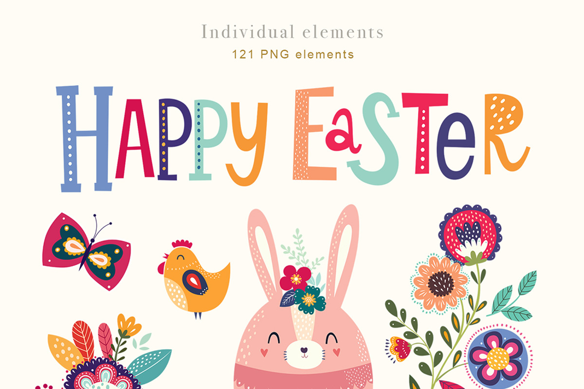 Spring Easter collection, a Decorative Illustration by MoleskoStudio (Photo 2 of 6)