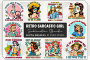 Retro Sarcastic Girl Sublimation, a Person Illustration by LemonDesign (Thumbnail 1 of 11)