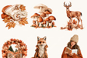 New England Leaf Peeping Clipart, an Object Illustration by BusyDaydesign (Thumbnail 4 of 9)