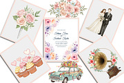 Retro Wedding Day Clipart, an Illustration by Creative Art (Thumbnail 9 of 9)