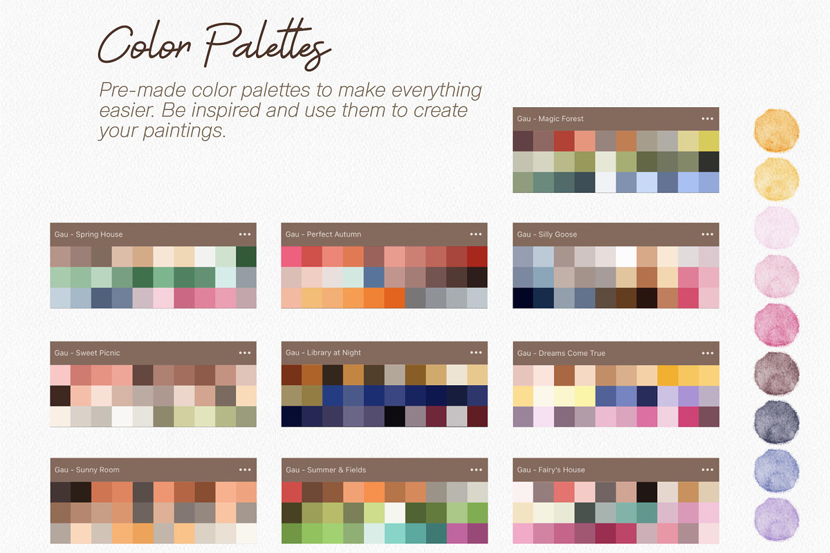 Watercolor Brushes for Procreate, a Brush Add-On by Gau Silva Studio (Photo 8 of 11)