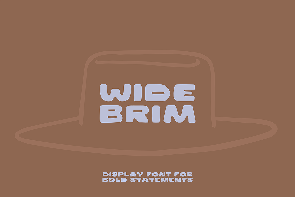 Wide Brim, a Sans Serif Font by MEG BURK CHOI (Photo 1 of 3)