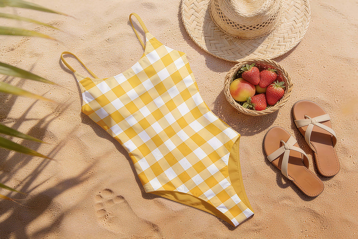 Beach Swimsuit Mockup, a Shirt Mockup by Pitchlook.Studio (Photo 4 of 4)