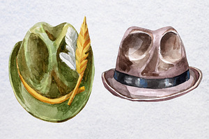 Watercolor Amazing Hats