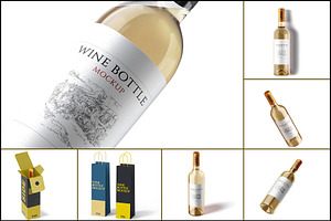 Wine Bottle Mockup, a Product Mockup by mockupbuys