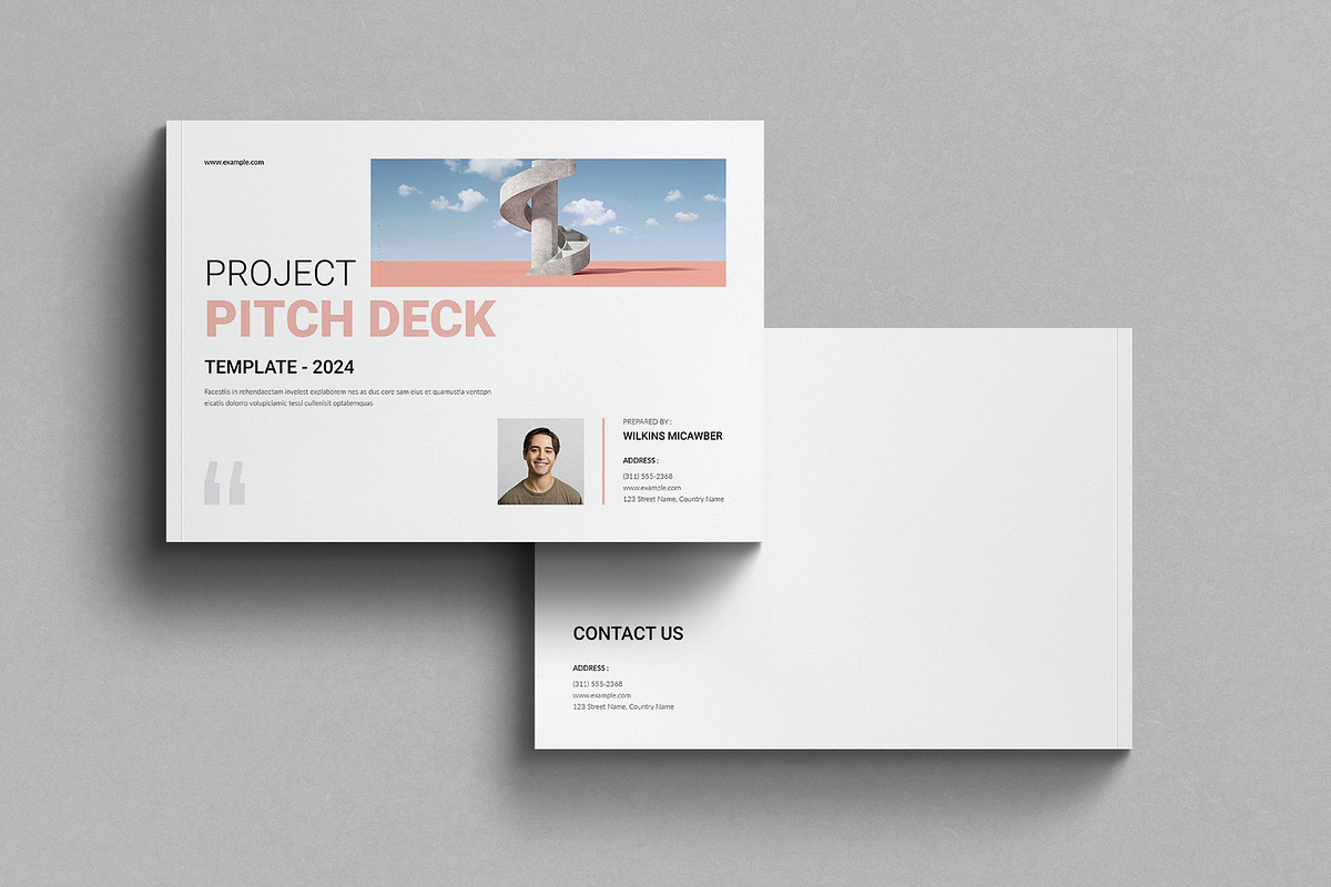 Project Pitch Deck Layout Landscape, a Brochure Template by TemplatesForest