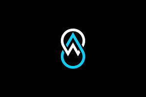 Infinity Drop W Letter Logo Template