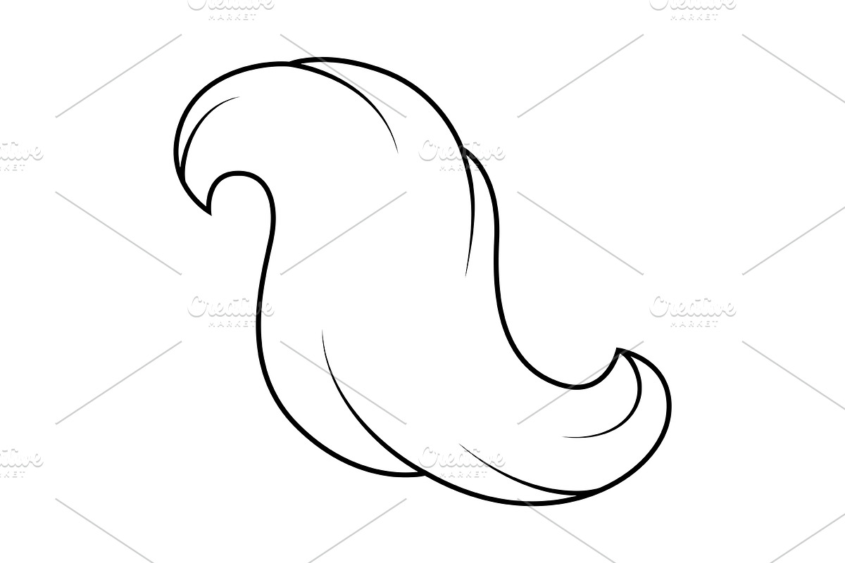 Wave line curl., a Decorative Illustration by incomible