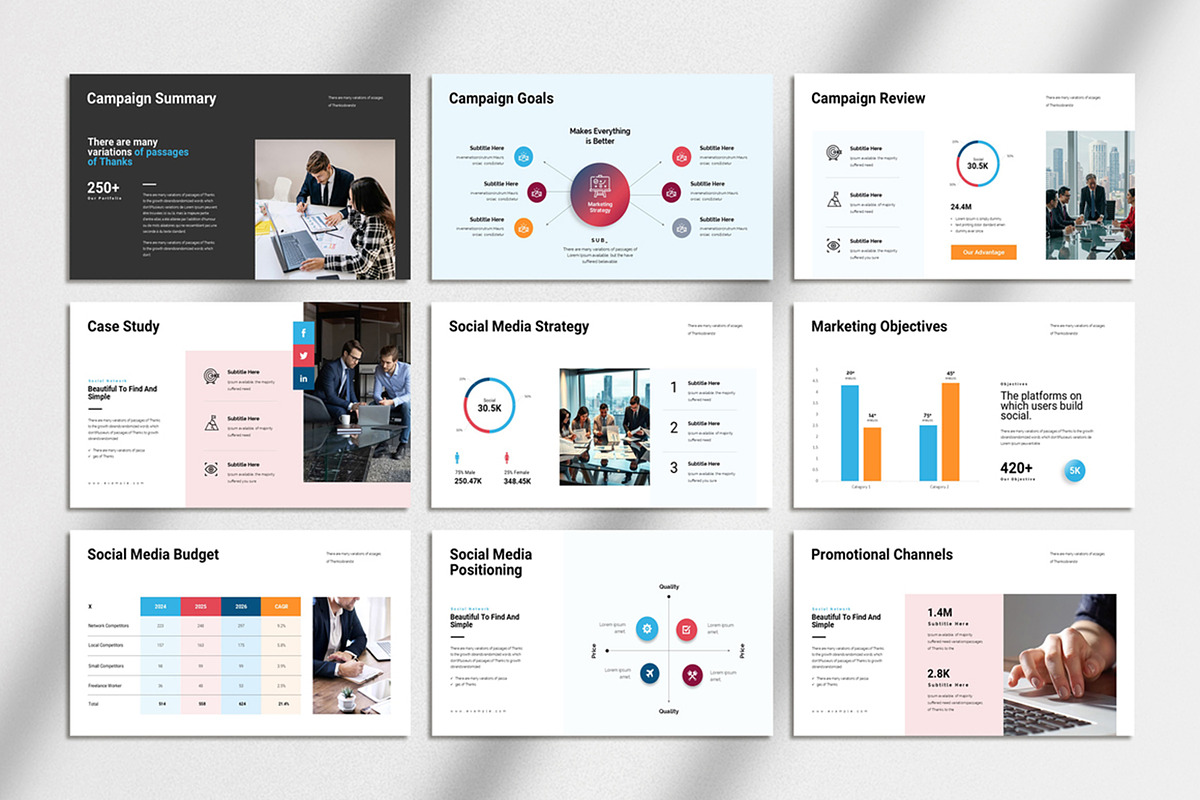 Social Media Marketing Strategy, a Presentation Template by Dream-Lab (Photo 9 of 13)