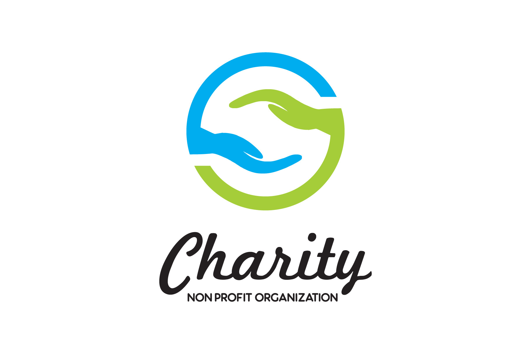 charity hand logo, a Branding & Logo Template by ZHR Creative