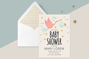 Baby Shower Invitation Templates, a Card Template by Pixejoo (Thumbnail 5 of 5)