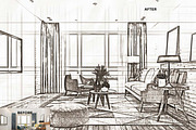 Architectural Pencil Sketch Pro, an Action Add-On by Studio Retouch (Thumbnail 7 of 11)