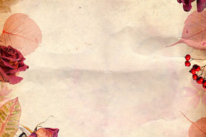 Autumn vintage background with roses, a Background Photo by Artspace