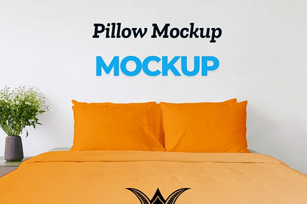 3D Bed Mockup PSD"