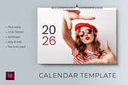 2026 Wall Calendar Template, a Stationery Template by R-studio (Thumbnail 1 of 8)