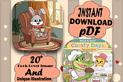 Comfy Days Bold & Easy Coloring Book, an Animal Illustration by Design Home (Thumbnail 2 of 4)