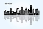 Saudi Arabia skyline, an Illustration by LisaKolbasa (Thumbnail 2 of 3)