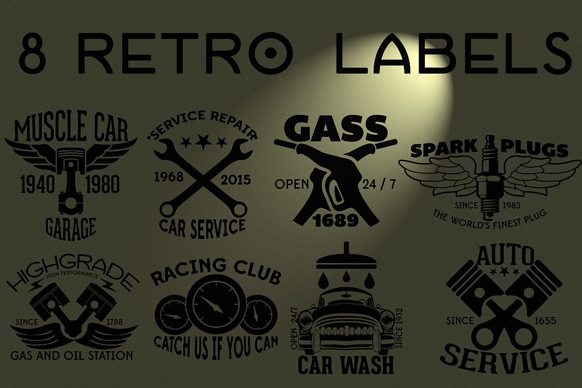 8 Retro Labels, a Branding & Logo Template by Arys Design (Photo 4 of 4)