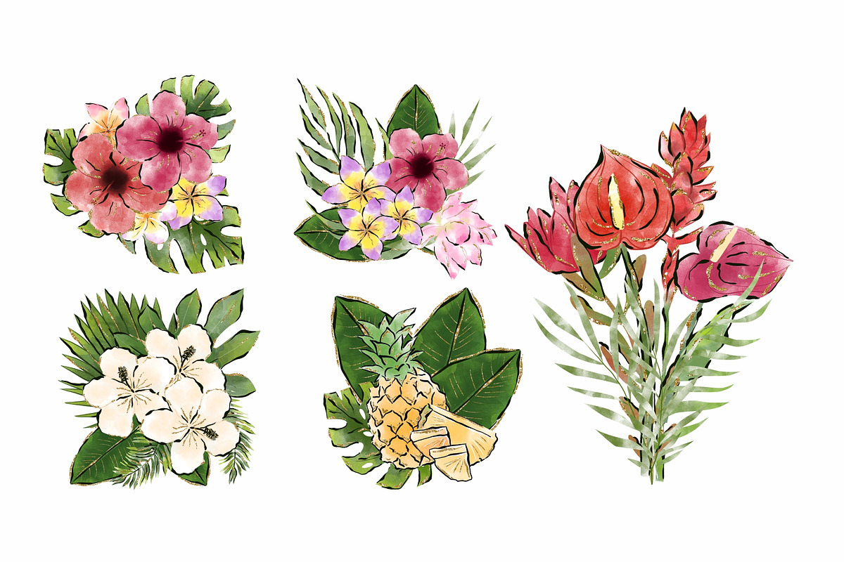 Tropical Life Clip arts & Patterns, a Graphic by Anel_S (Photo 3 of 6)