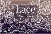 Lace seamless ribbons, cliparts., a Pattern Graphic by Ajuga (Thumbnail 1 of 7)