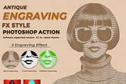 Antique Engraving FX Style Photoshop, a Brushes & More by Studio Retouch (Thumbnail 1 of 14)
