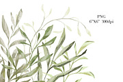 Greenery Watercolor Clipart, a Decorative Illustration by NKTKNS (Thumbnail 7 of 9)