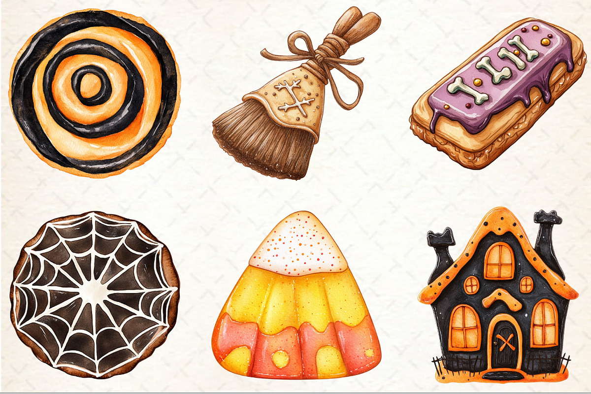Halloween Cookies Clipart, an Illustration by Rose Art (Photo 2 of 7)