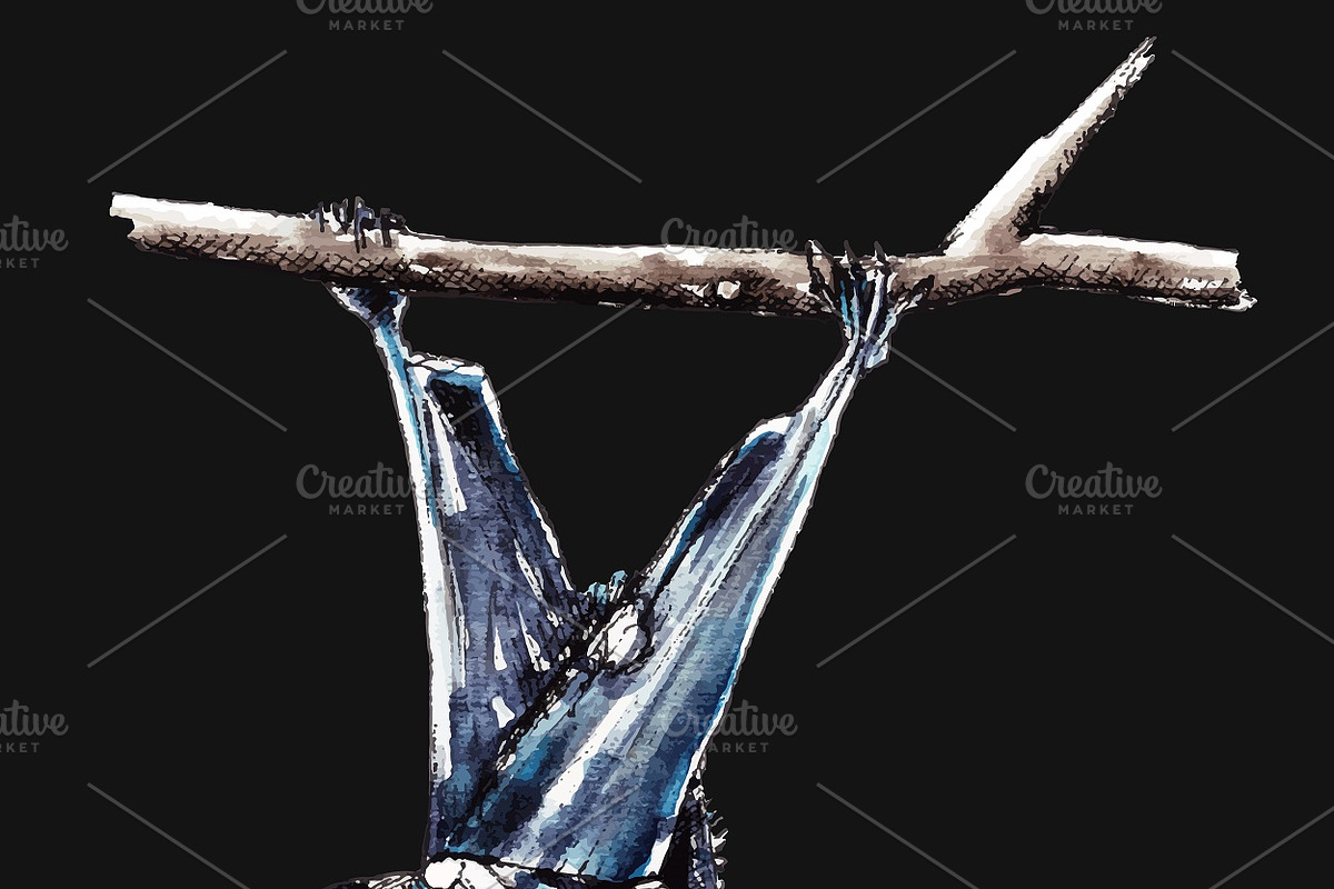 Vampire bats, watercolor/ink/vector, an Animal Illustration by Watercolor_Vector Graphic (Photo 13 of 22)
