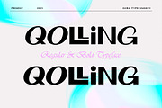 Qolling Display Font, a Sans Serif Font by Dora Typefoundry (Thumbnail 1 of 11)