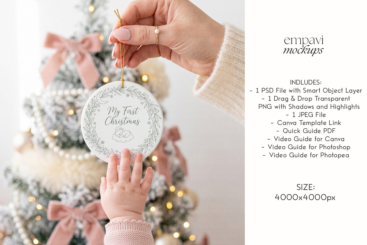 Ornament Mockup, a Household Mockup by EmpaviMockups (Photo 6 of 7)