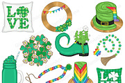 Saint Patrick's Day Clipart, a Seasonal Illustration by GlamArtZhanna (Thumbnail 2 of 4)