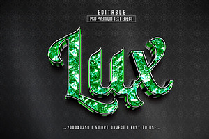 Lux 3D Editable Text Effect Style