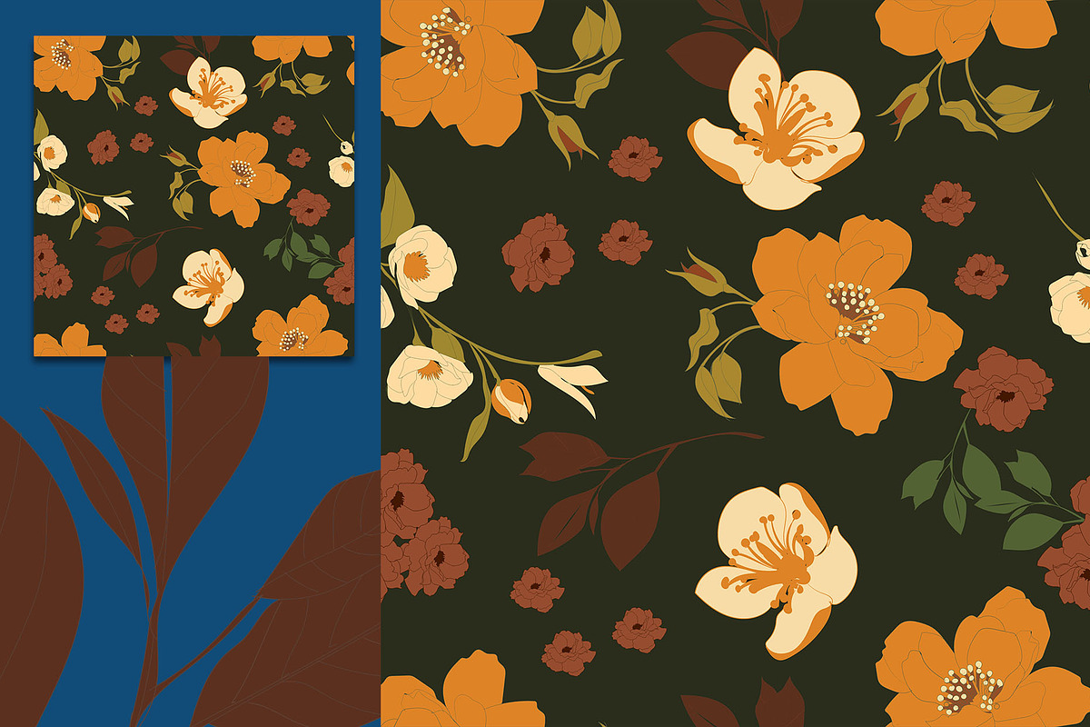 20EPS/jpg seamless floral pattern, a Pattern Graphic by Theraphosath (Photo 11 of 11)