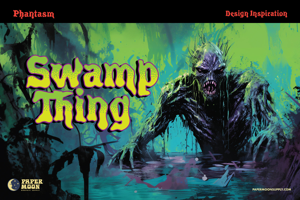 PM Phantasm Spooky Retro Font, a Serif Font by Paper Moon Graphic Supply (Photo 14 of 16)