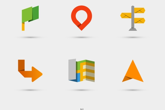 Map Location And Navigation Icons
