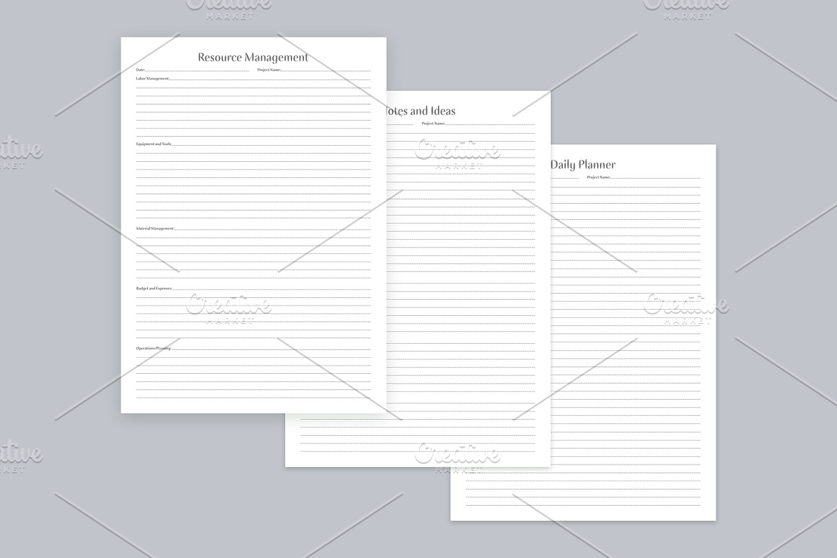 Generic Planning Pages Set V-12, a Stationery Template by shahsoft (Photo 2 of 3)