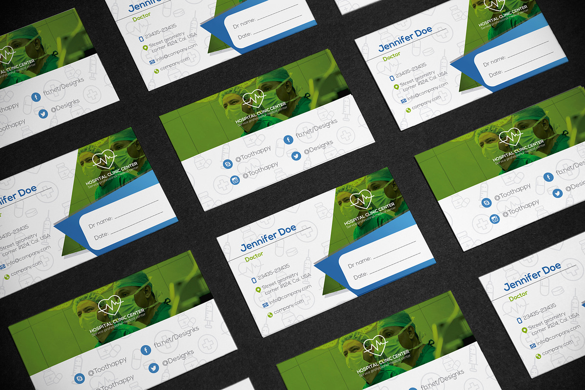 Business Card Medical, a Business Card Template by DesignsStore (Photo 3 of 3)